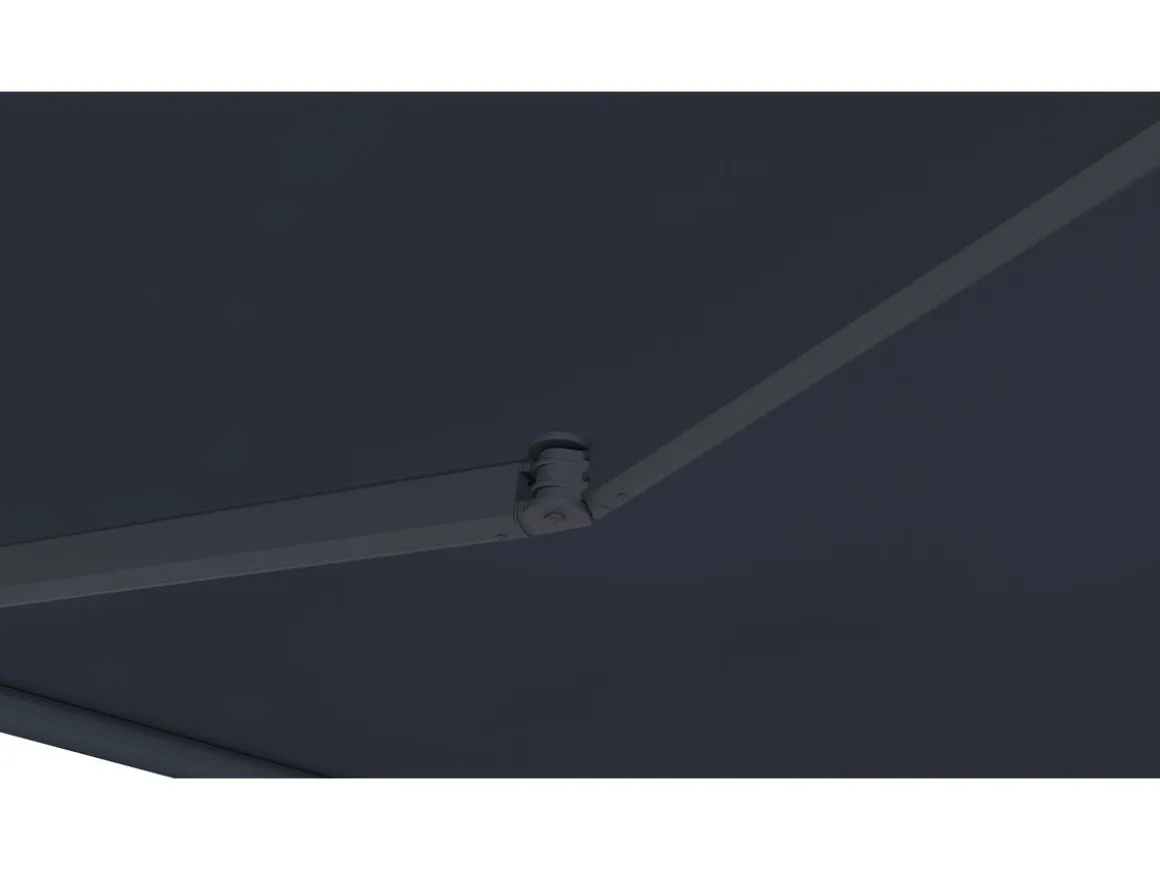 Auvent store banne rétractable en aluminium 2,5 x 3 m "Ombra 3" - Gris anthracite