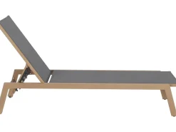 Bain de soleil en aluminium imitation bois