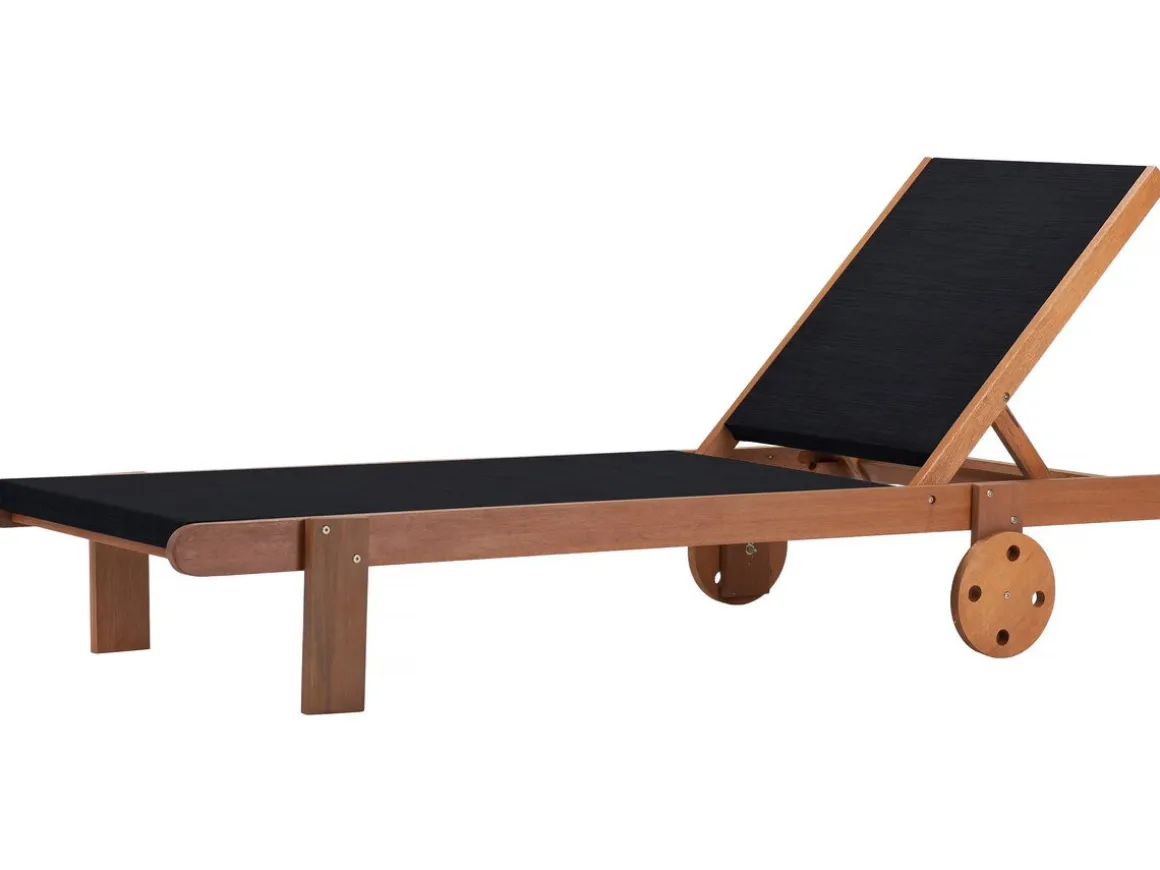 Bain de Soleil en bois exotique "Saïgon" - Maple - Noir