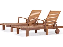 Bain de soleil pliant en bois exotique 