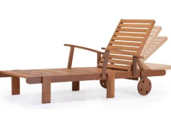 Bain de soleil pliant en bois exotique "Tokyo" - Maple - Marron clair