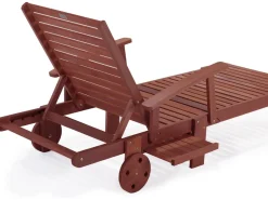 Bain de soleil pliant en bois exotique 
