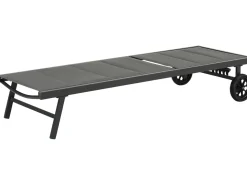 Bain de soleil textilène matelassé et aluminium 