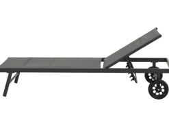 Bain de soleil textilène matelassé et aluminium 
