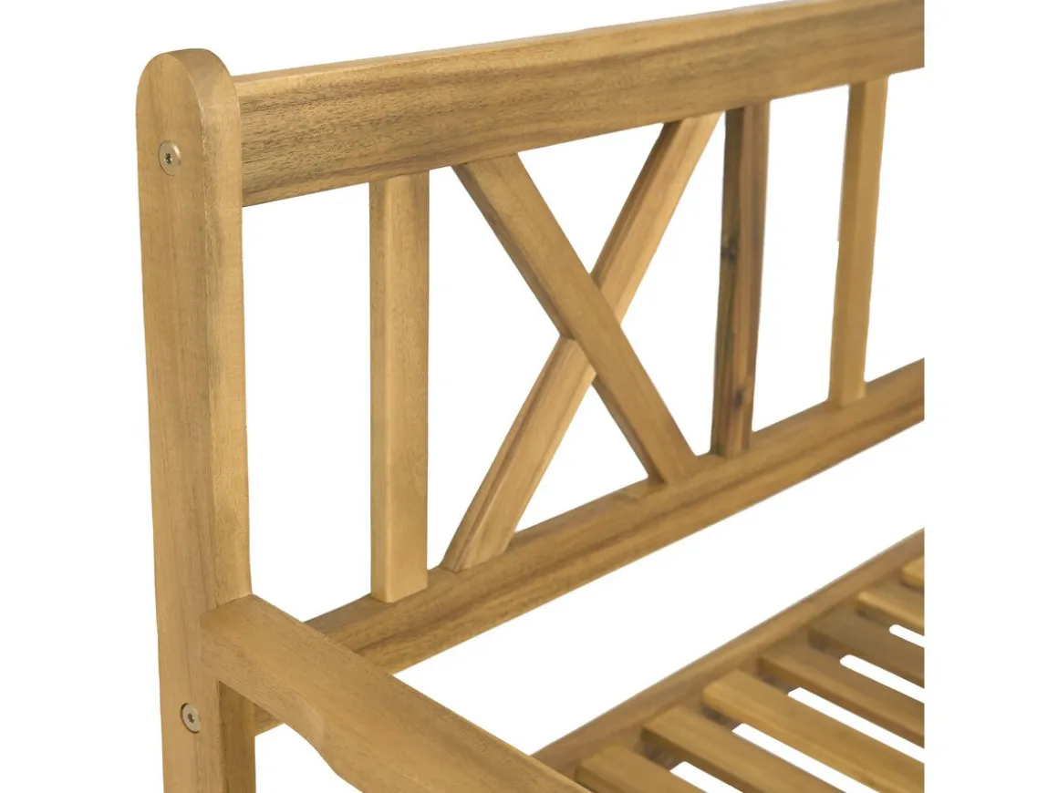 Banc de jardin en bois 120 cm "Surabaya" - 2 places - Marron