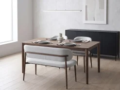 Banc de salle à manger en tissu - 110 cm -