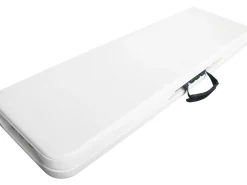 Banc pliant en métal "Foldy" - 183 x 29 x 42 cm - Blanc