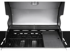 Barbecue gaz avec LED "Bingo 5" - 5 Brûleurs dont 1 latéral - 15.2kW + Housse protection - Argenté