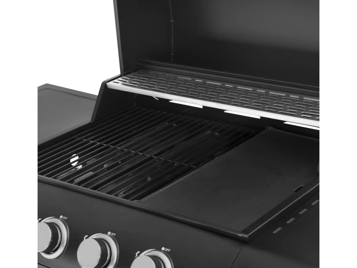 Barbecue gaz "Feria 5" - 5 brûleurs dont 1 latéral - 14,5 kw - Noir
