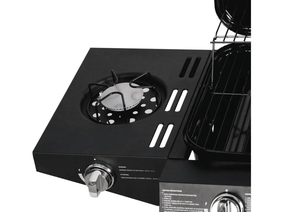 Barbecue gaz "Festa 5" - 5 brûleurs dont 1 latéral - 12.9 Kw- Noir