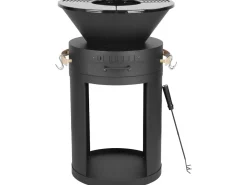 Barbecue plancha brasero a charbon et bois