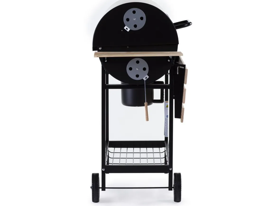 Barbecue XXL charbon de bois "King" - 95 x 63 x 105 cm - Noir