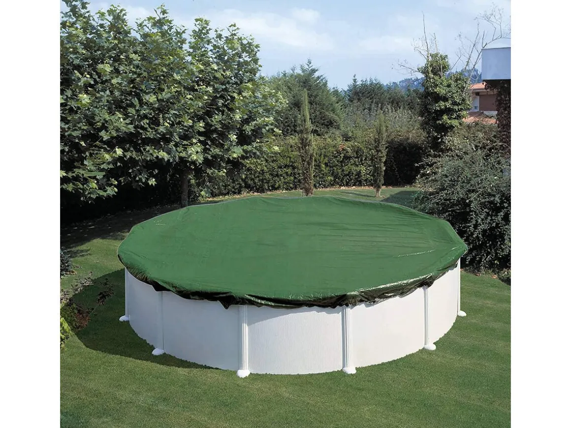 Bâche d'hiver pour piscines ovale - 7.30 x 3.75 m - Vert