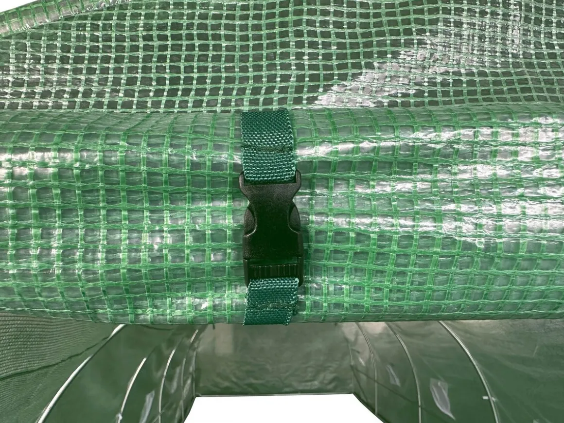 Bâche pour serre tunnel de jardin "Lys" - 18 m² - 130g - Vert