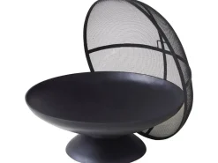 Brasero en fonte avec cloche "Junto" - Ø 58 x 38 cm - Noir