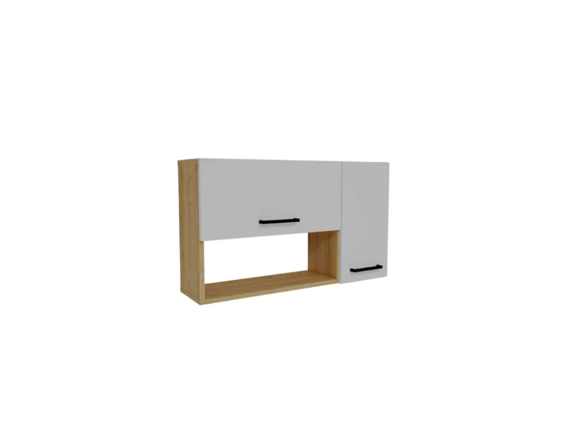 Buffet en bois "Akasya" - 90 x 24 x 52 cm - Blanc