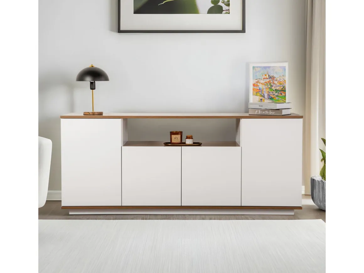 Buffet en bois "Arista" - 180 x 44 x 75 cm - Blanc