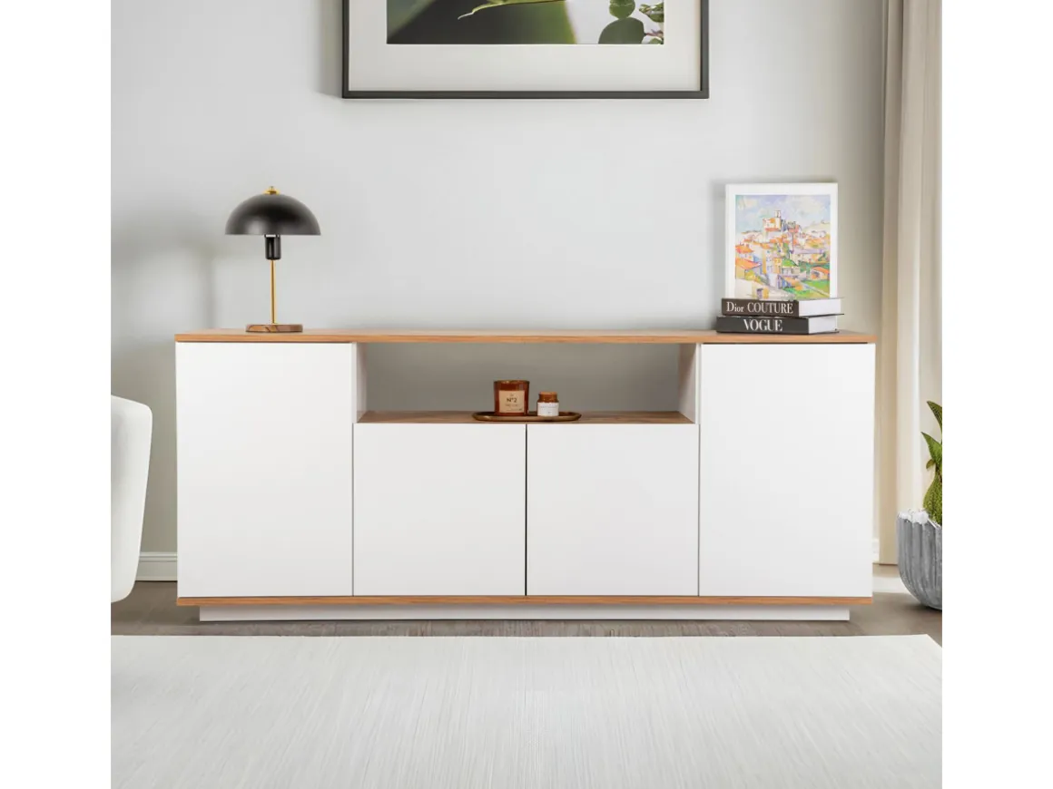 Buffet en bois "Arista" - 180 x 44 x 75 cm - Blanc
