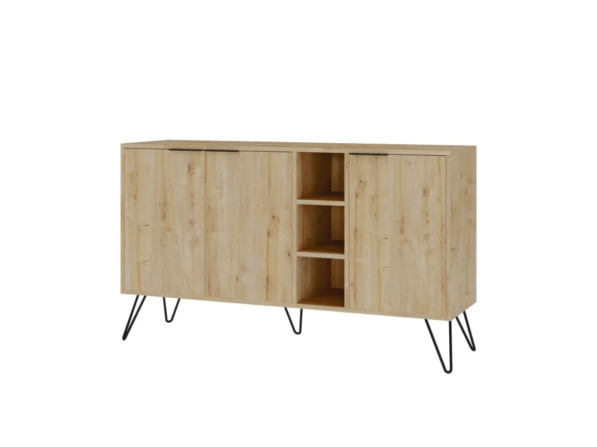 Buffet en bois "Clara" - 142 x 36 x 83 cm - Beige