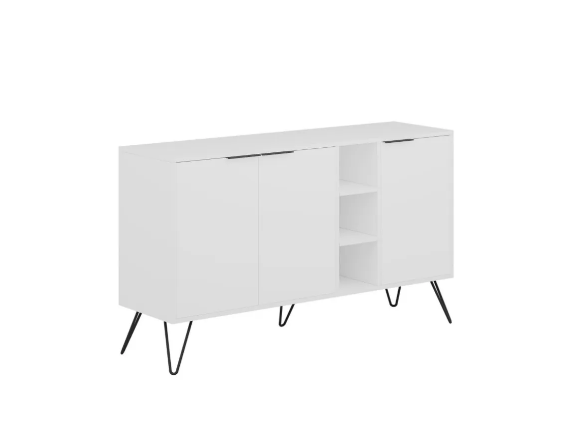 Buffet en bois "Clara" - 142 x 35 x 83 cm - Blanc