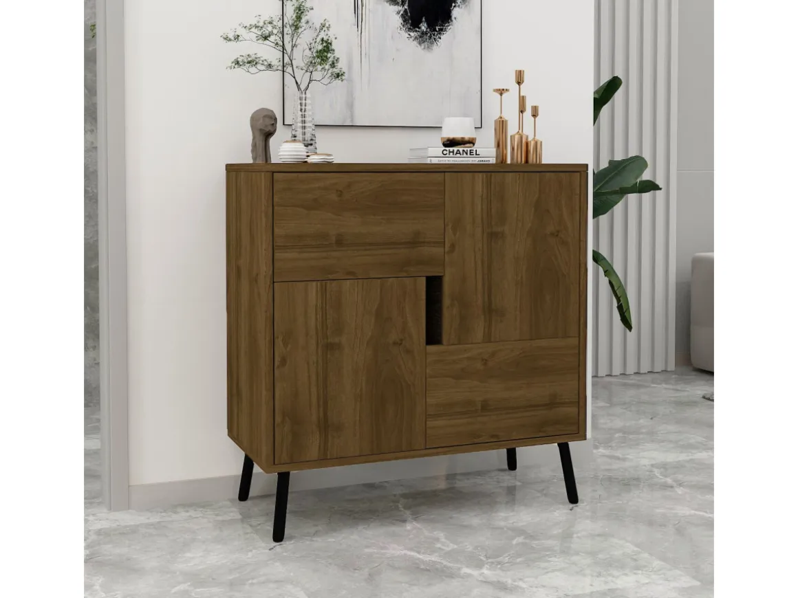 Buffet en bois "Darien" - 76 x 35 x 79 cm - Marron