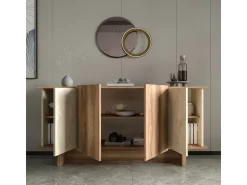 Buffet en bois "Diana" - 180 x 40 x 81 cm - Travertin