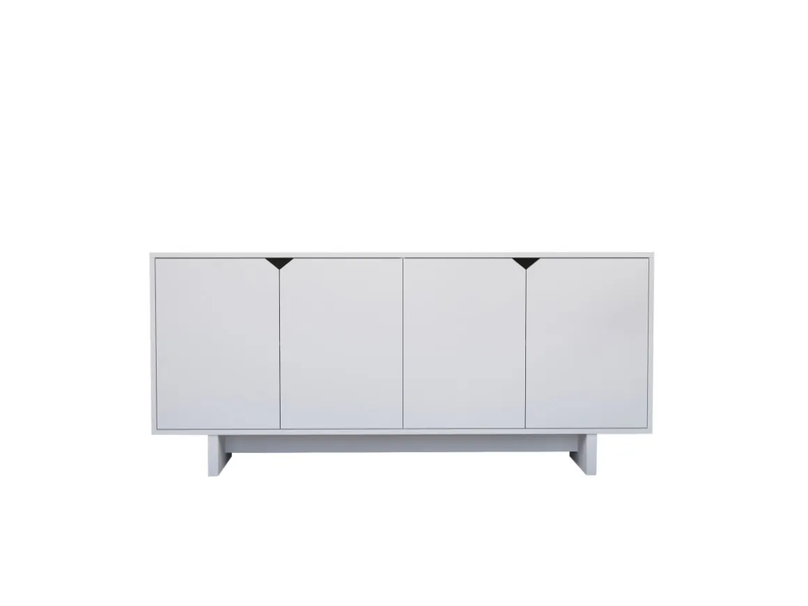 Buffet en bois "Doruk" - 180 x 40 x 81 cm - Blanc