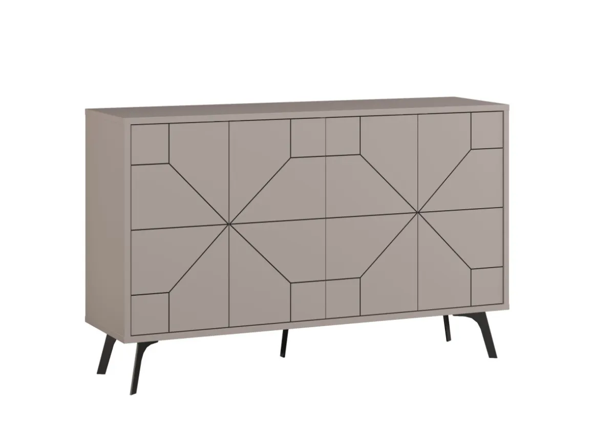 Buffet en bois "Dune" - 123 x 35 x 62 cm - Moka clair