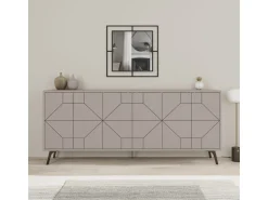 Buffet en bois "Dune" - 184 x 35 x 77 cm - Moka clair