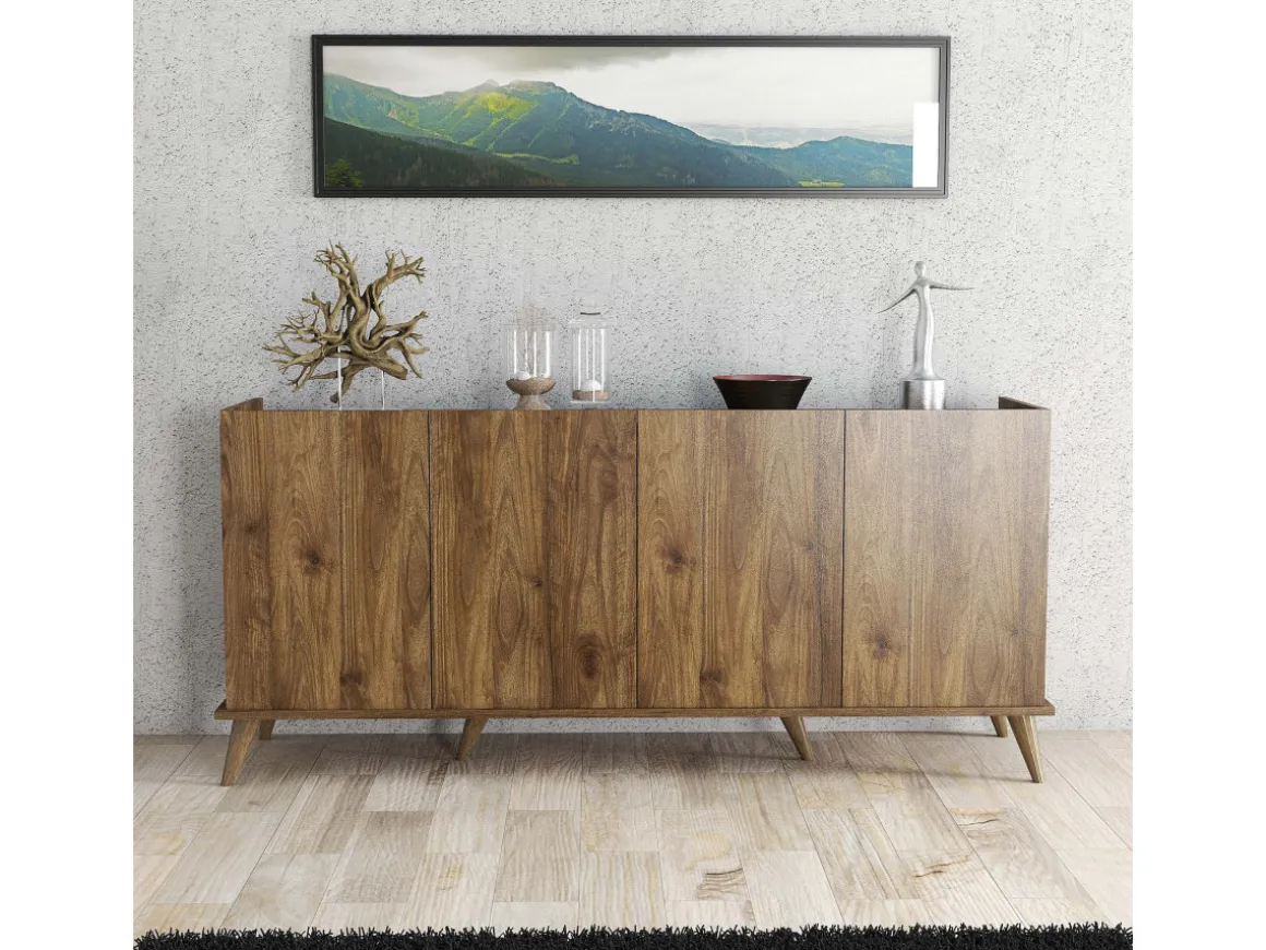 Buffet en bois "Elegante" - 180 x 45 x 80 cm - Marron