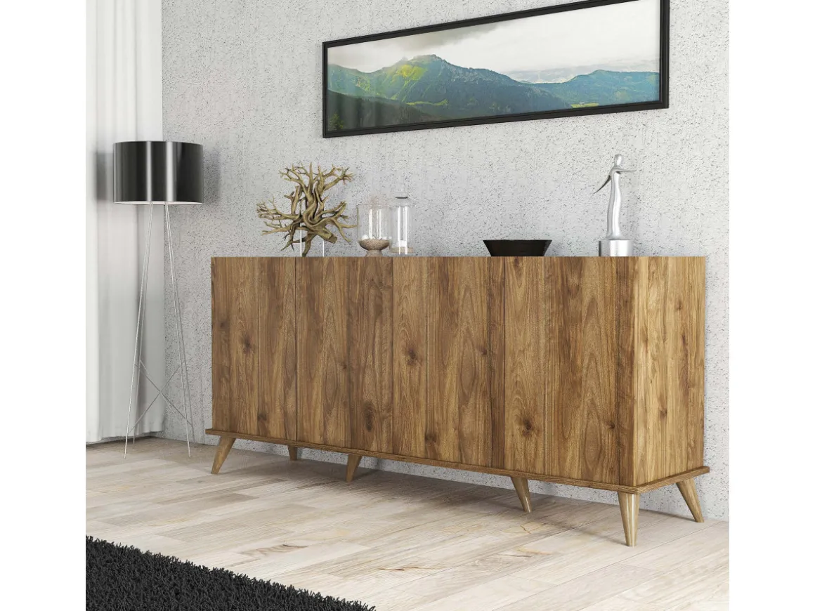 Buffet en bois "Elegante" - 180 x 45 x 80 cm - Marron