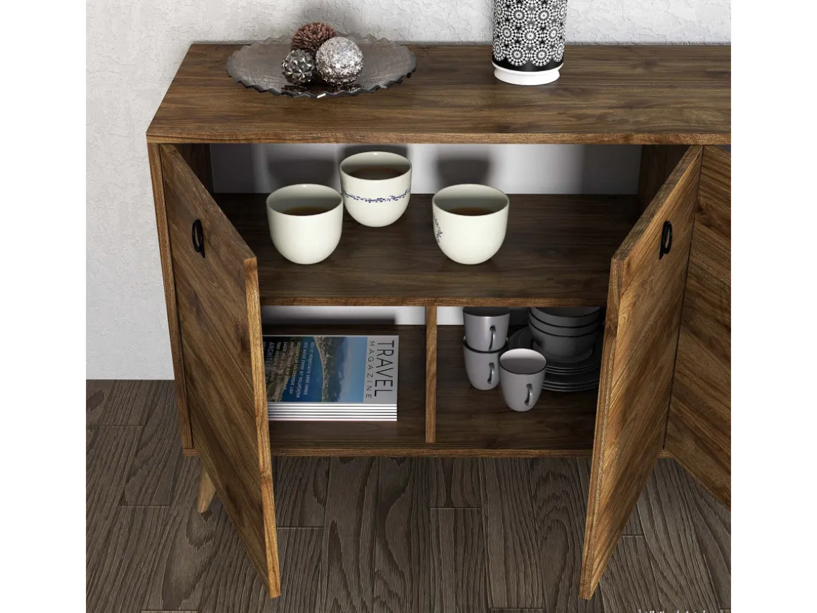 Buffet en bois "Elite" - 180 x 45 x 80 cm - Marron