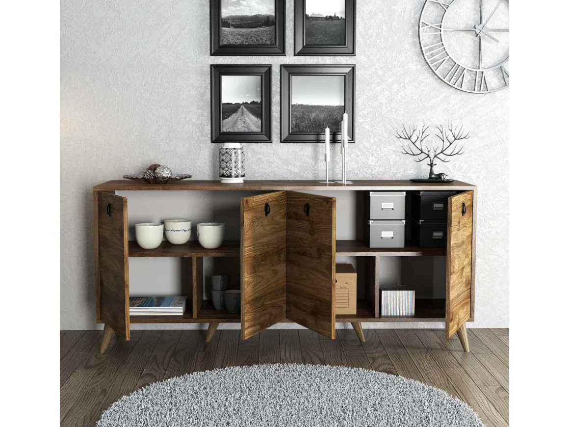 Buffet en bois "Elite" - 180 x 45 x 80 cm - Marron