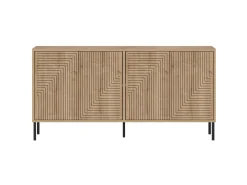 Buffet en bois "Evolet" - 150 x 36 x 75 cm - Beige