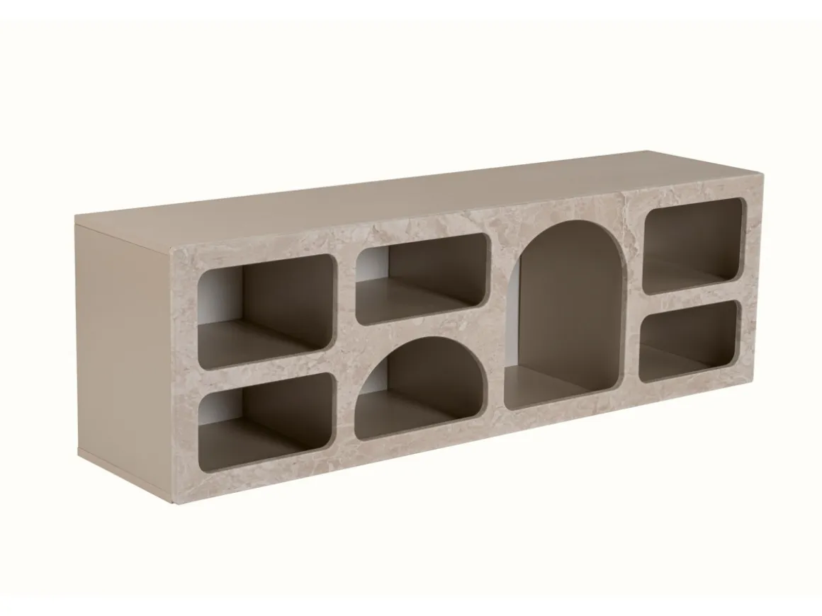 Buffet en bois "Ferlis" - 160 x 40 x 51 cm - Travertin