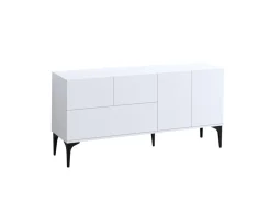 Buffet en bois "Ginny" - 150 x 35 x 75 cm - Blanc
