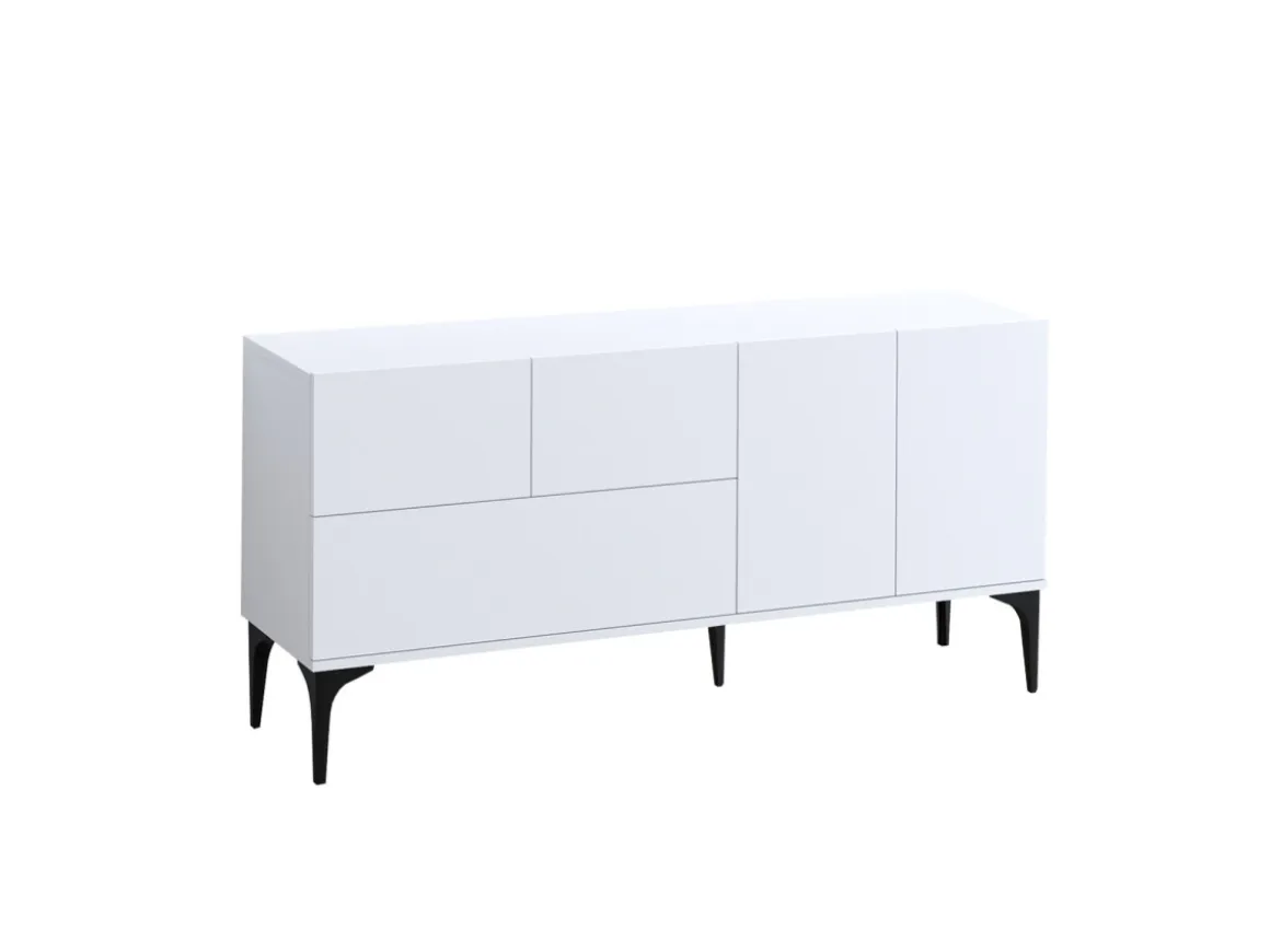 Buffet en bois "Ginny" - 150 x 35 x 75 cm - Blanc