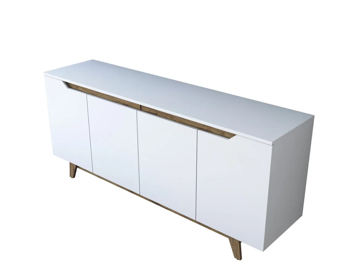Buffet en bois "Gondol" - 180 x 45 x 79 cm - Blanc