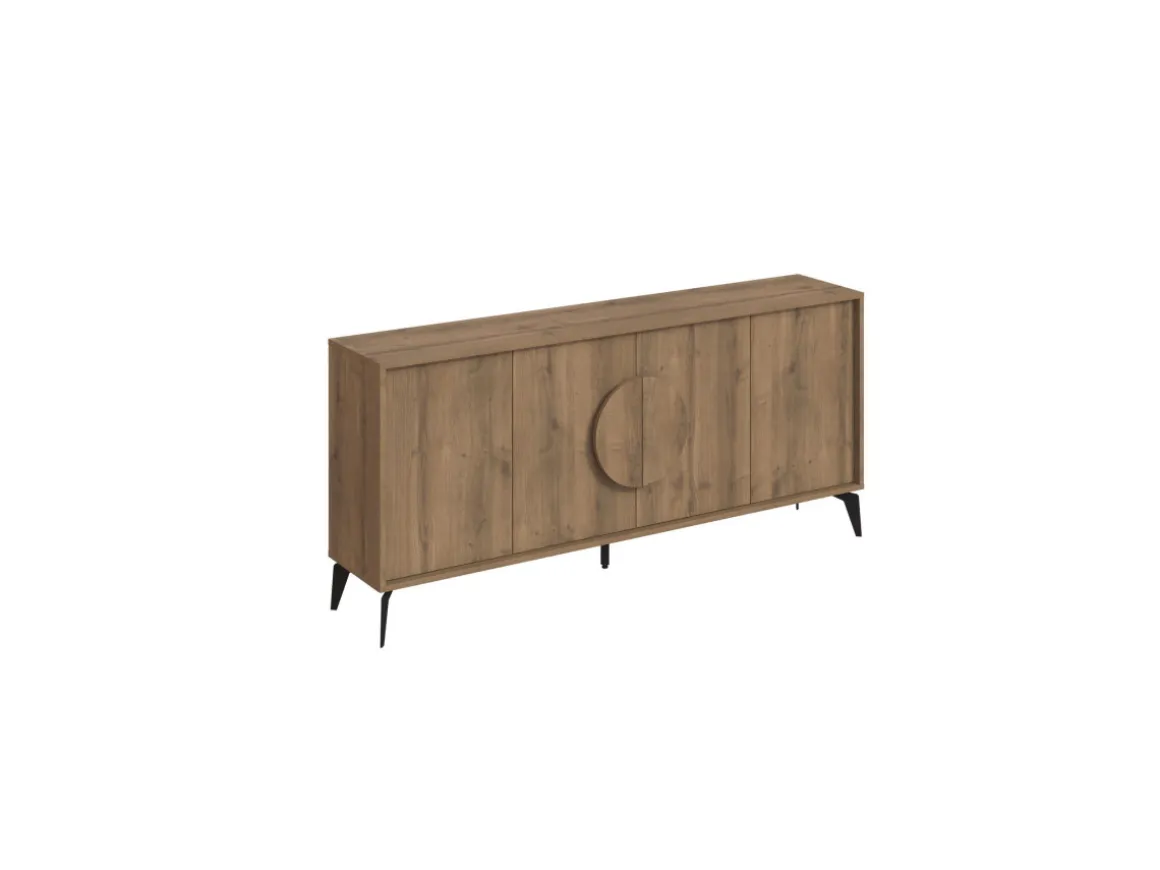 Buffet en bois "Gora Wide" - 180 x 36 x 82 cm - Marron