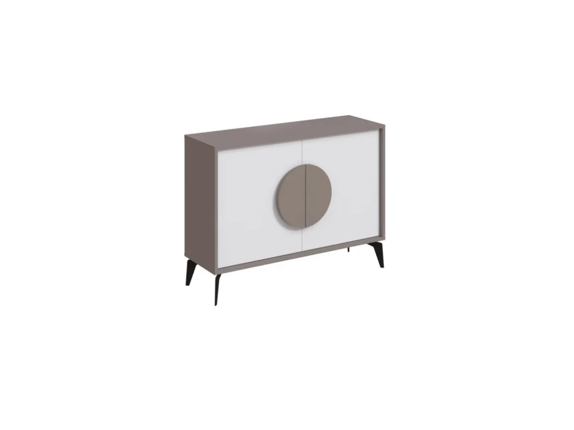 Buffet en bois "Gora" - 110 x 36 x 82 cm - Moka léger