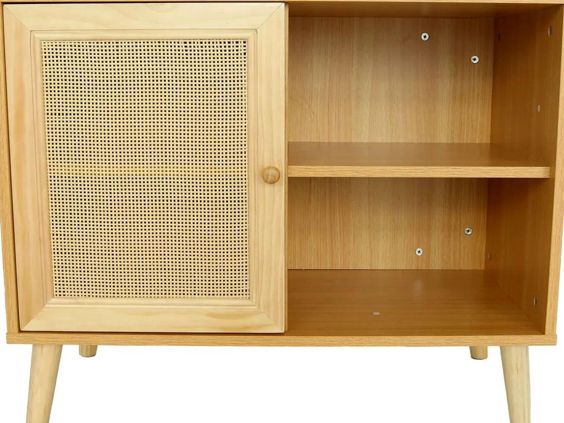 Buffet en bois "Iguane" - 80 x 40 x 66 cm - Marron