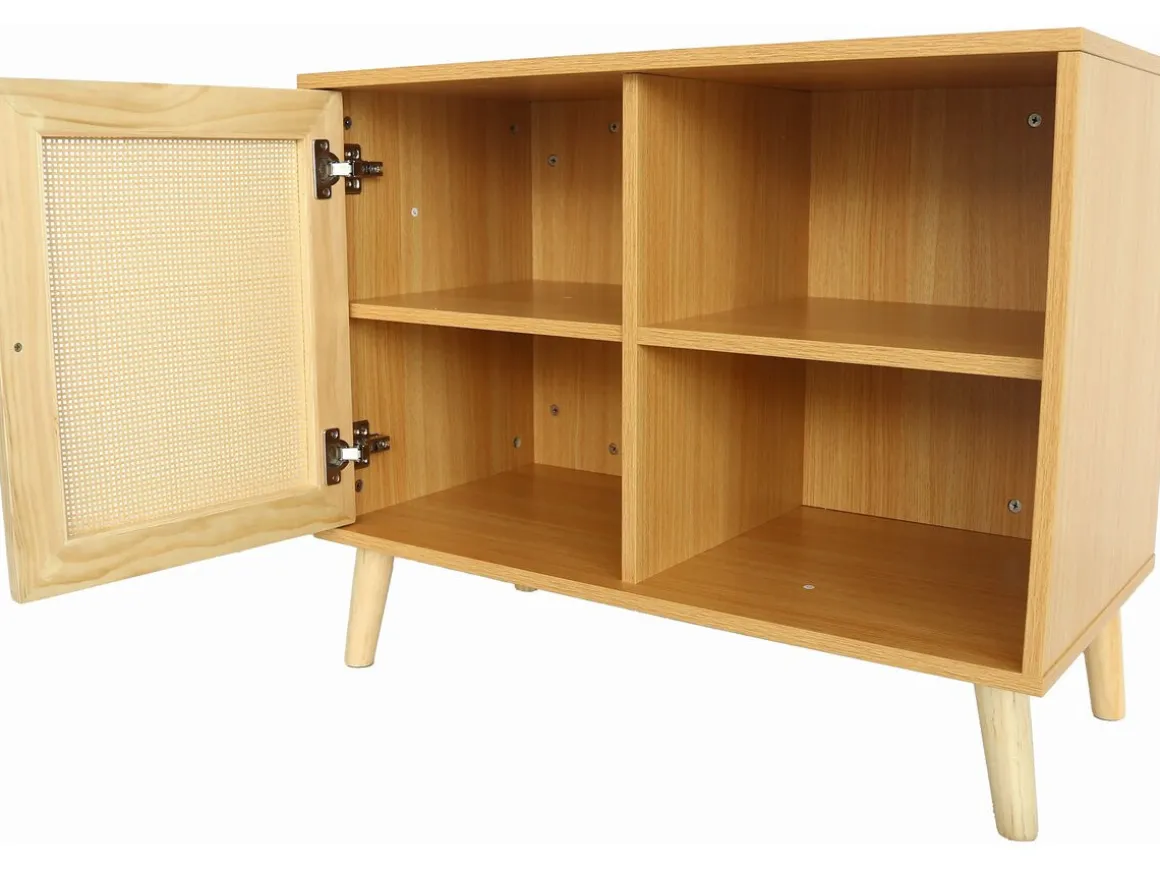 Buffet en bois "Iguane" - 80 x 40 x 66 cm - Marron
