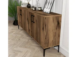 Buffet en bois "Kiev" - 180 x 35 x 78 cm - Noyer