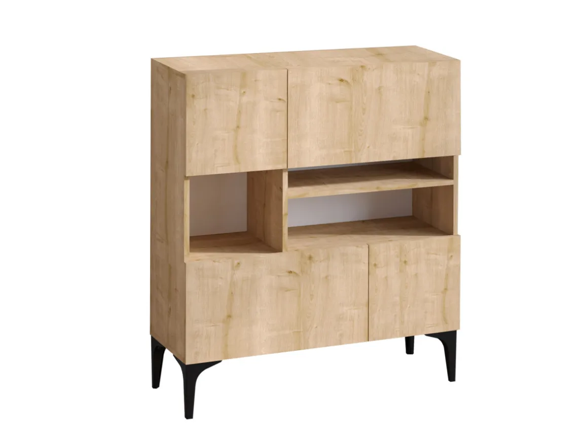 Buffet en bois "Krista" - 100 x 35 x 125 cm - Chêne Saphir