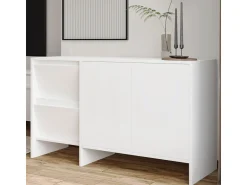 Buffet en bois "Laris 130" - 130 x 44 x 82 cm - Blanc
