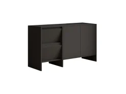 Buffet en bois "Laris 130" - 130 x 44 x 82 cm - Gris anthracite