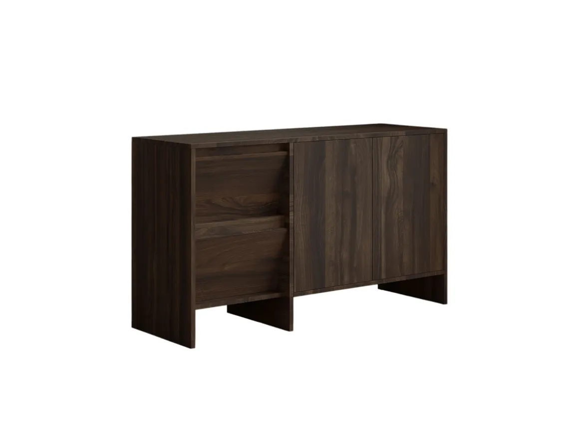 Buffet en bois "Laris 130" - 130 x 44 x 82 cm - Marron