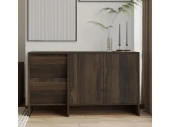 Buffet en bois "Laris 130" - 130 x 44 x 82 cm - Marron