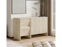 Buffet en bois "Laris 130" - 130 x 44 x 82 cm - Travertin