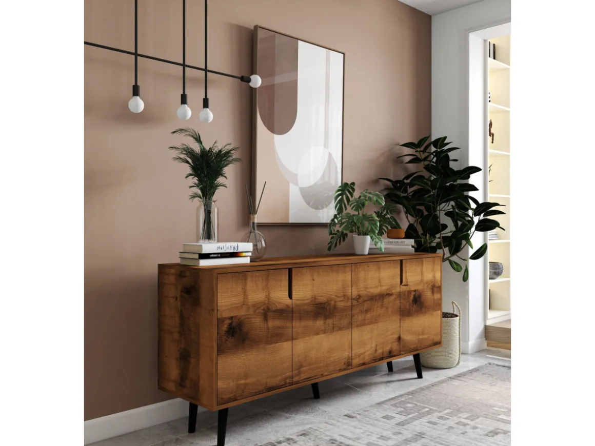 Buffet en bois "Latina" - 180 x 45 x 80 cm - Marron